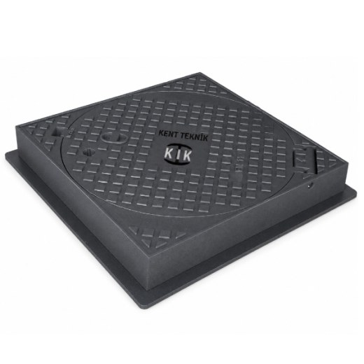 Döküm Rögar Kapağı Ø600 mm (kare çerçeve) C250 | DKT-600-C5