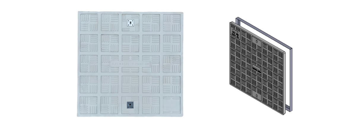 Kompozit Kare Rögar Kapağı B125 Contalı Hızlı Teslimat | KKT-800-B-B125