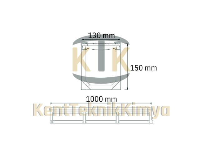 Kompozit Drenaj Kanalı 130x1000x150 mm - Kent Teknik Kimya