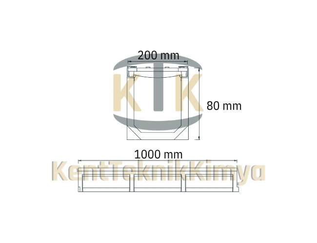 Kompozit Drenaj Kanalı 200x1000x80 mm - Kent Teknik Kimya